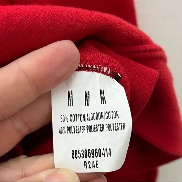 Mama Bear Embroidered Design Crew Neck Red Sweatshirt - Picture 5 of 6